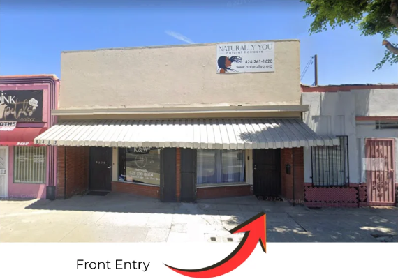 Front entry of Naturally You Salon