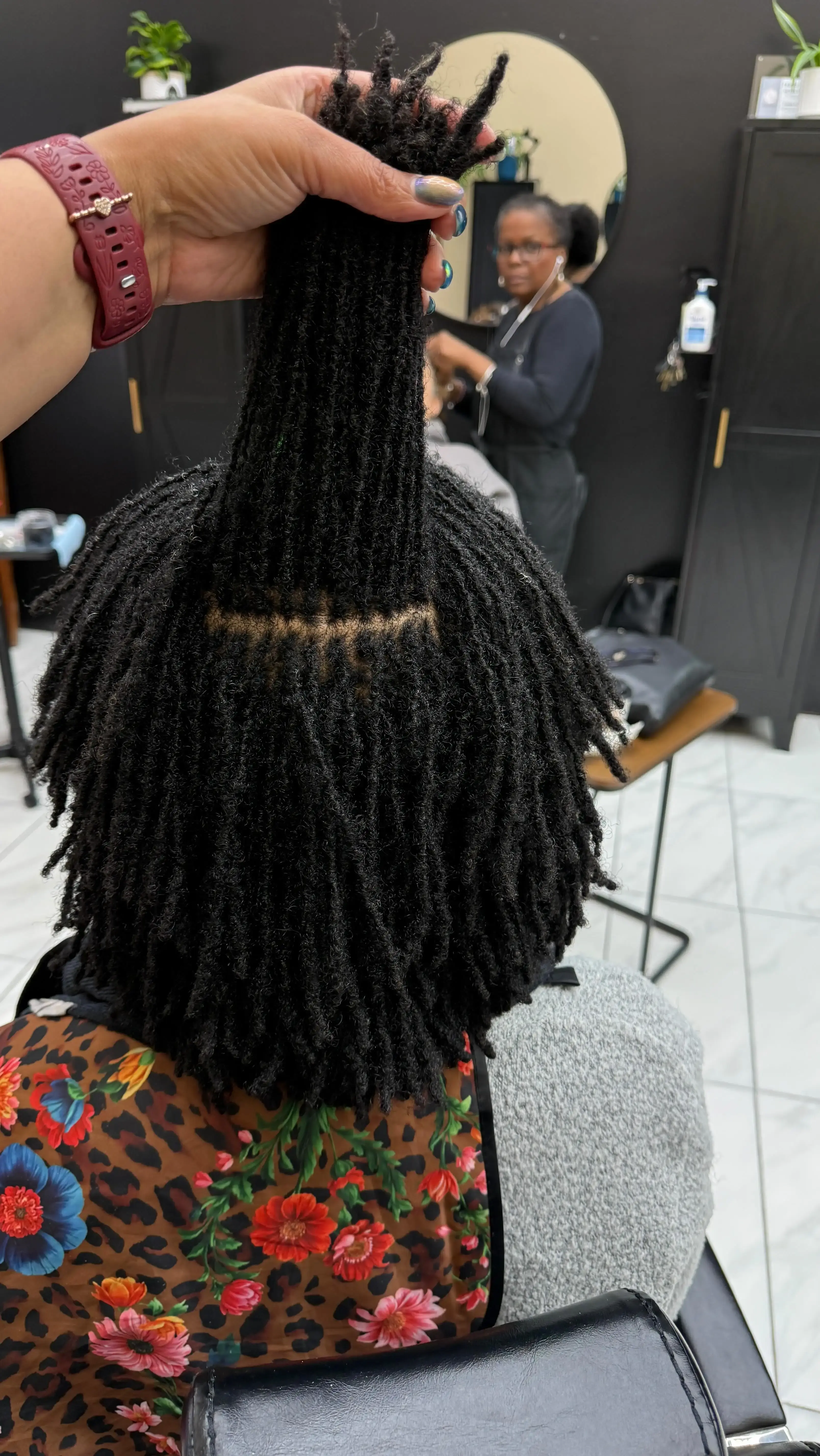 Close up of freshly installed microloc grid