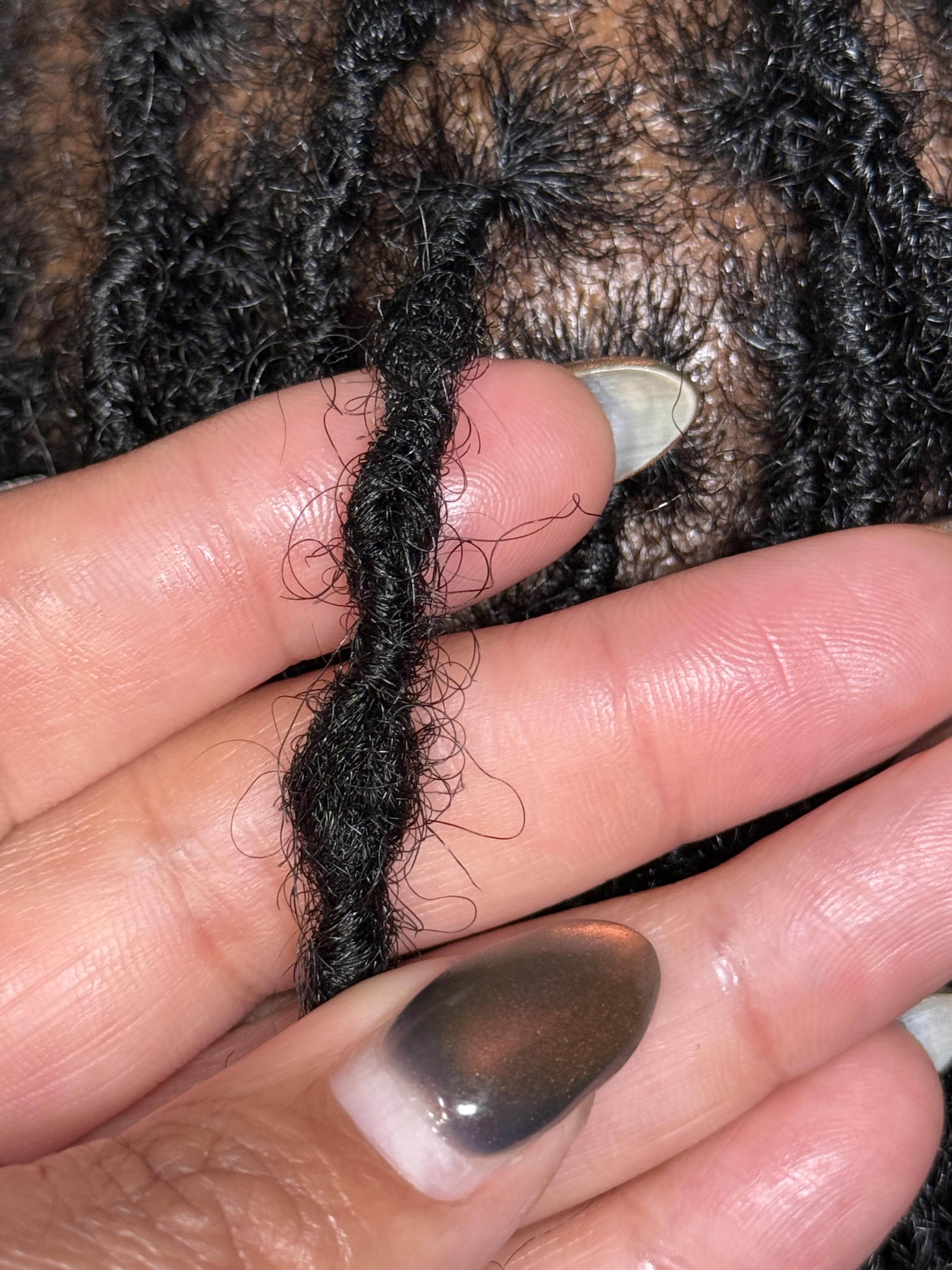 Loc with visible hole damage before repair