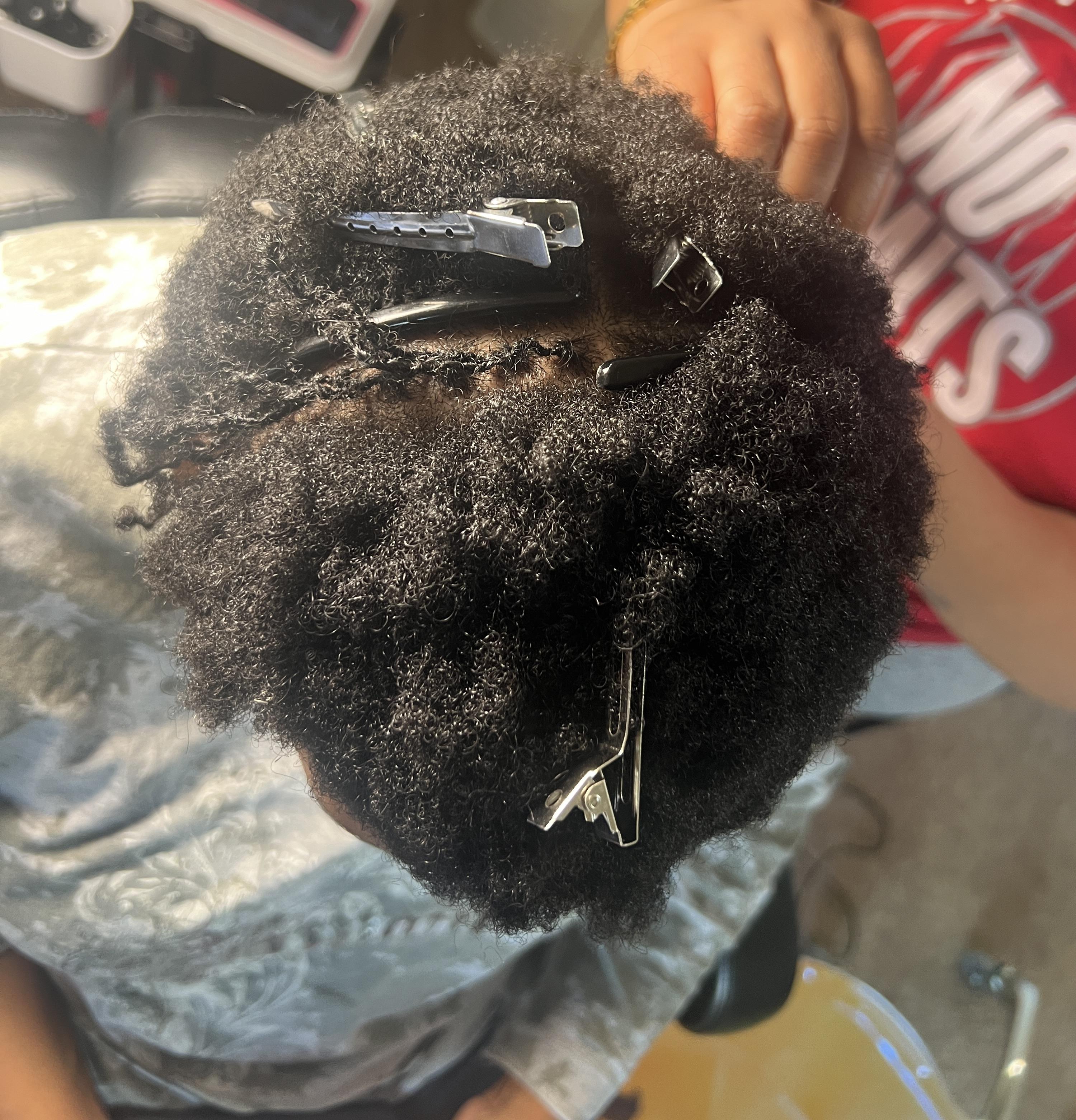 Jasmine — tighter curl pattern and high density hair before microlocs