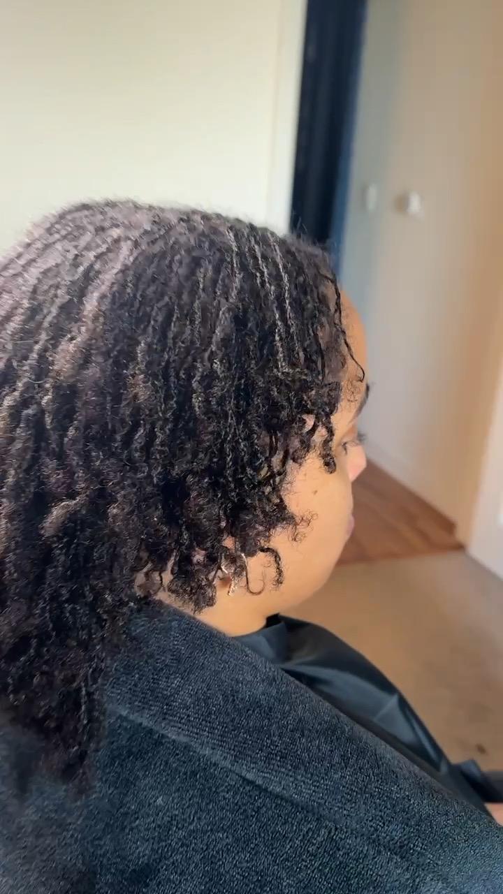 Loc texture progression — different hair types at various maturation stages